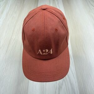 A24 Films LLC Mens Red Rust Cotton Adjustable Strapback Baseball Cap Hat